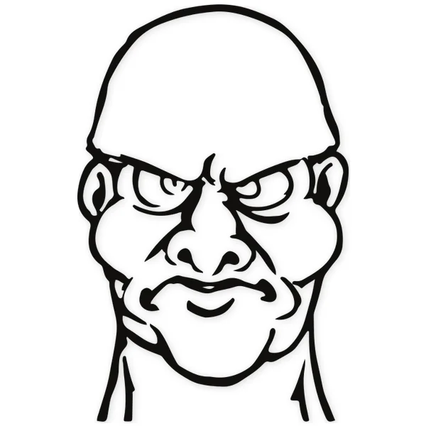 bald · angry