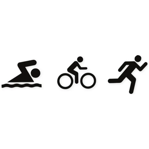 triathlon · Serif Typography · swim · running · bicycle
