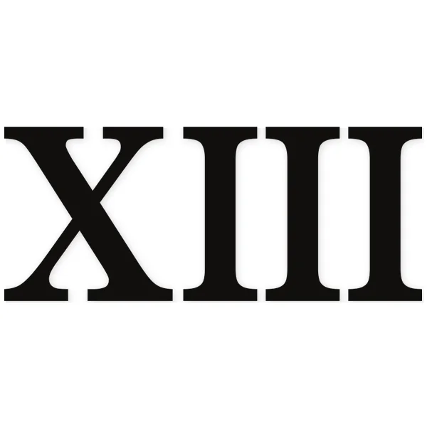 numbers · xiii · roman