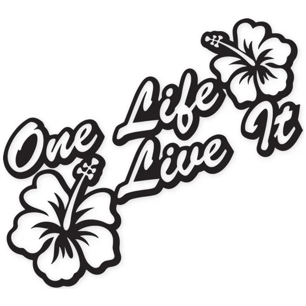 live it ยท one life ยท surf ยท floral ยท flower