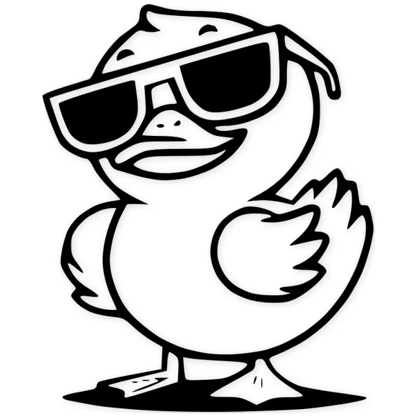 pimp · becool · duck · glasses · feather · fly
