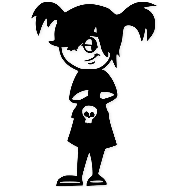 gothic · pigtails · girl · bones · dead