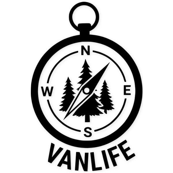 van life · compass · compass rose · mountain