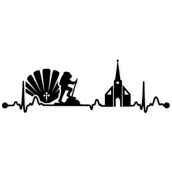 scallop shell · church · camino de santiago · pilgrim · pulse · cross