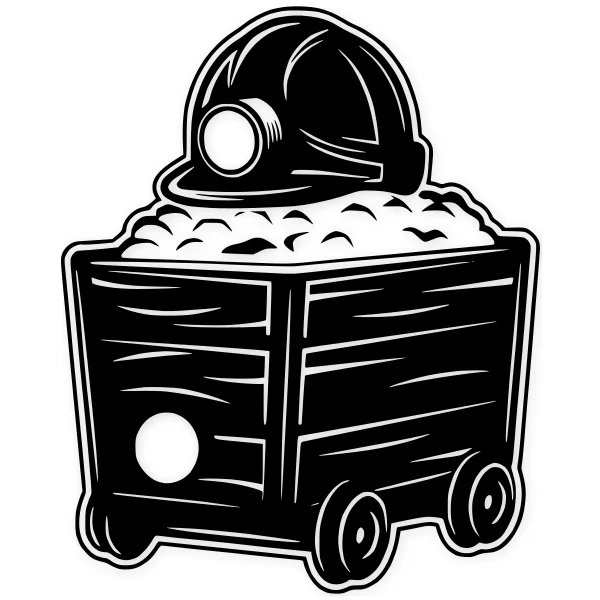 mineria · vagoneta · casco